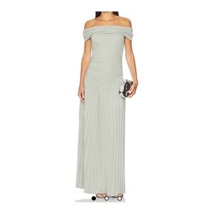Lioness Strapless Light Gray Maxi Dress